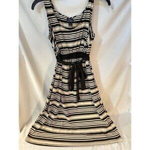 Motherhood Oh Baby Maternity Black &‎ White Tank Dress Striped Size Medium